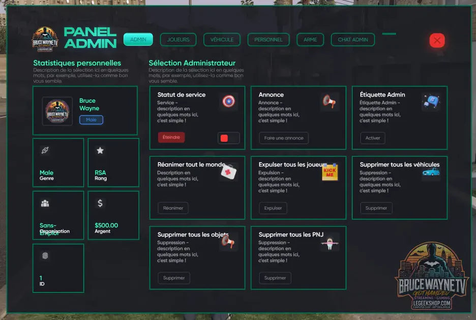 Guide d'achat : 🛠 GothamDev - No Pixel 4.0 Inspired Admin Panel – QB & ESX Roleplay 🎮