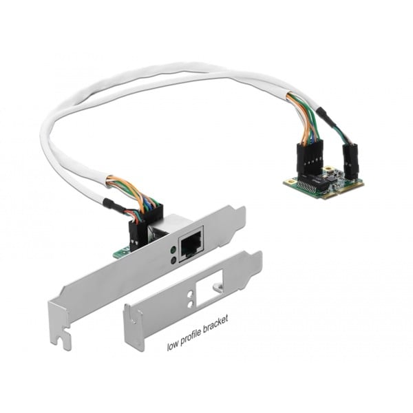 DeLOCK Mini PCIe I/O PCIe half size 1 x Gigabit LAN Low Profile, adaptateur réseau - DeLOCK