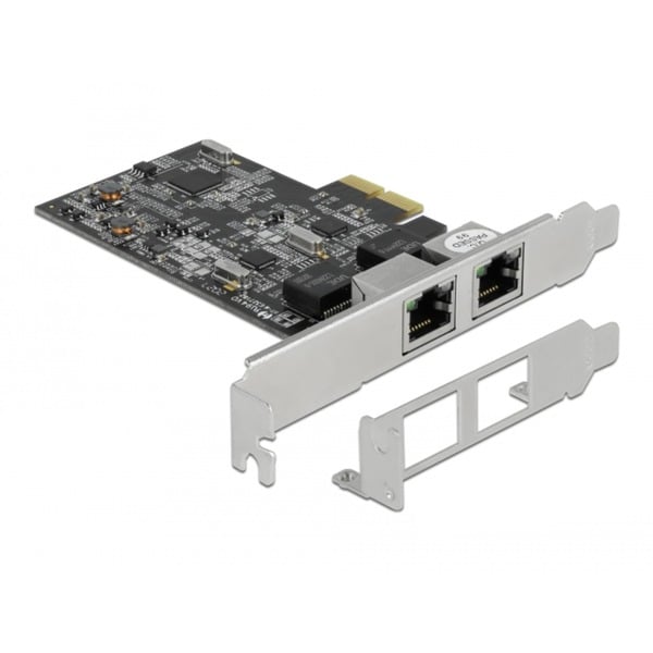DeLOCK PCI Express x2 Karte auf 2 x RJ45 2,5 Gigabit LAN RTL8125, adaptateur réseau - DeLOCK