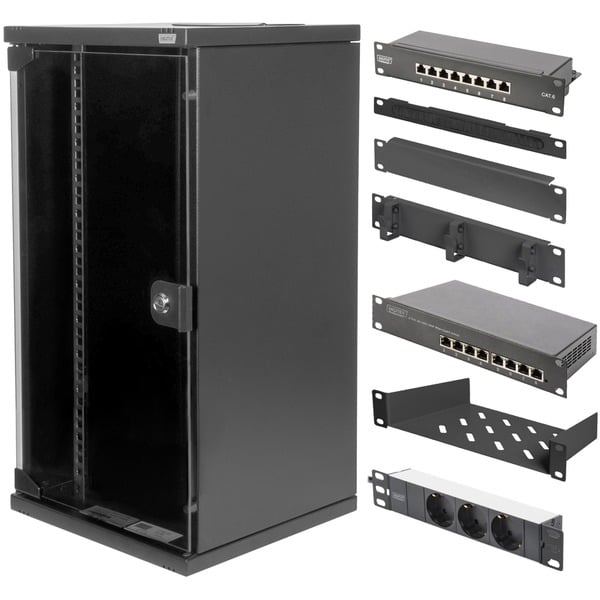 Digitus 25,4 cm (10") Set 3 B 12HE, IT-Schrank - Digitus