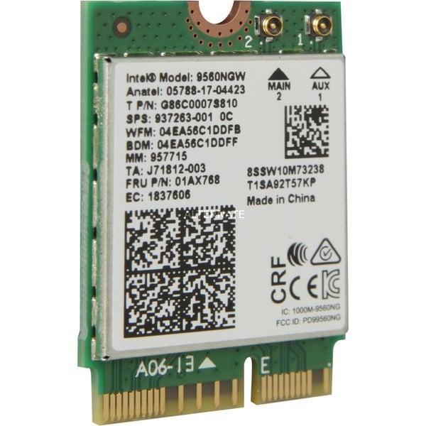 Intel® Dual Band WLAN-AC 9560 M.2, adaptateur Wi-Fi