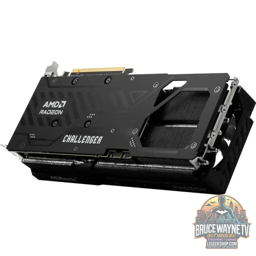 ASRock Radeon RX 9070 XT Challenger 16GB, carte graphique noir / gris, RDNA4, GDDR6, 3x DisplayPort, 1x HDMI 2.1 - ASRock - vue 9