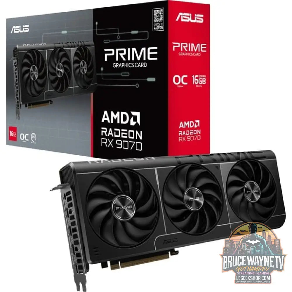 ASUS Radeon RX 9070 PRIME GAMING OC, carte graphique gris, RDNA4, GDDR6, 3x DisplayPort, 1x HDMI - ASUS - vue 6