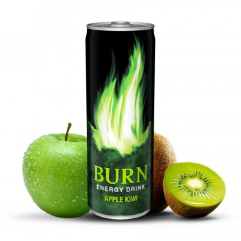 Burn Apple Kiwi 250ml x 12
