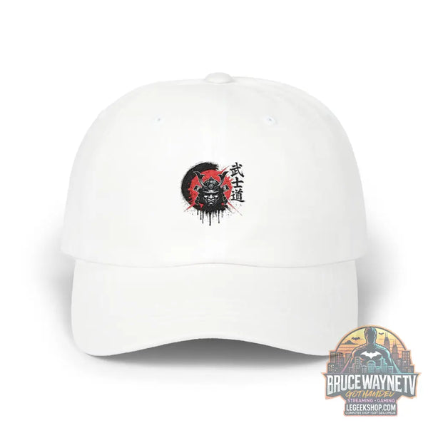 Casquette Dad Cap Loup Samouraï Soleil Rouge Kanji - White / One size - Casquette