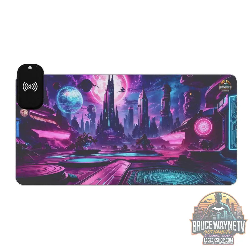 LED Gaming Mouse Pad avec Design Futuriste et Charge Sans Fil - Legeekshop