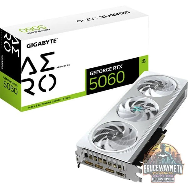 GIGABYTE GeForce RTX 5060 AERO OC 8G, carte graphique DLSS 4, 3x DisplayPort, 1x HDMI 2.1 - GIGABYTE