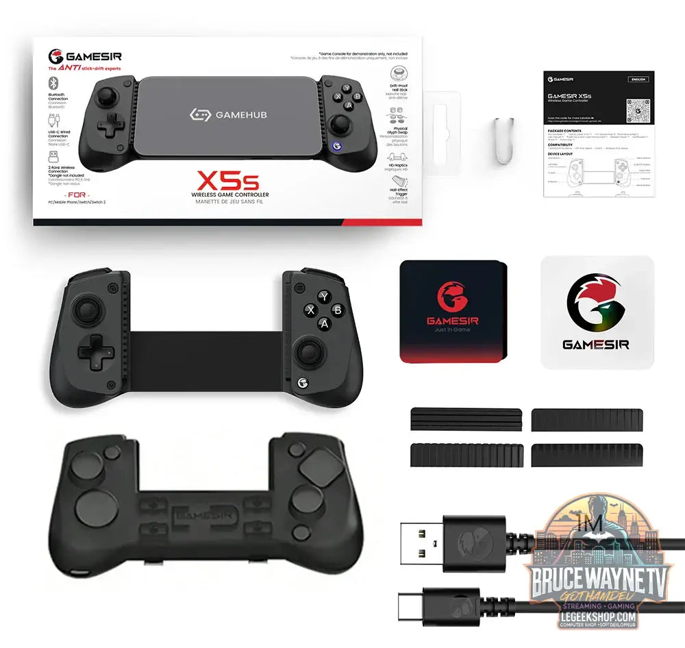 Manette de jeu mobile sans fil GameSir X5s pour Android iOS PC manettes de jeu Nintendo Switch 2/1 contrôle 6 axes