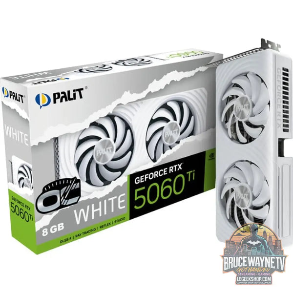 Palit GeForce RTX 5060 Ti OC WHITE 8GB, carte graphique blanc, DLSS 4, 3x DisplayPort, 1x HDMI 2.1 - Palit