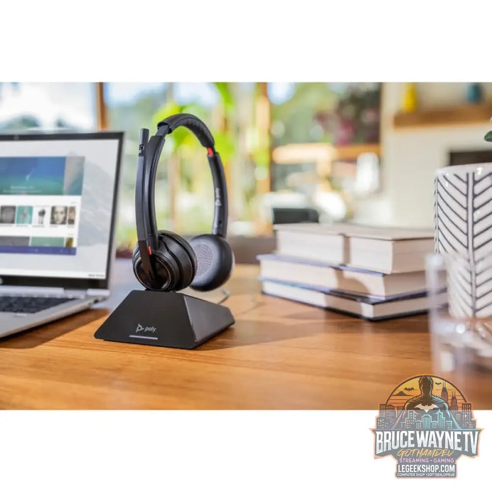 Poly Savi 8220 UC DECT, Headset (noir, Stereo, USB-A, USB-C, Microsoft Teams) - Poly - vue 4