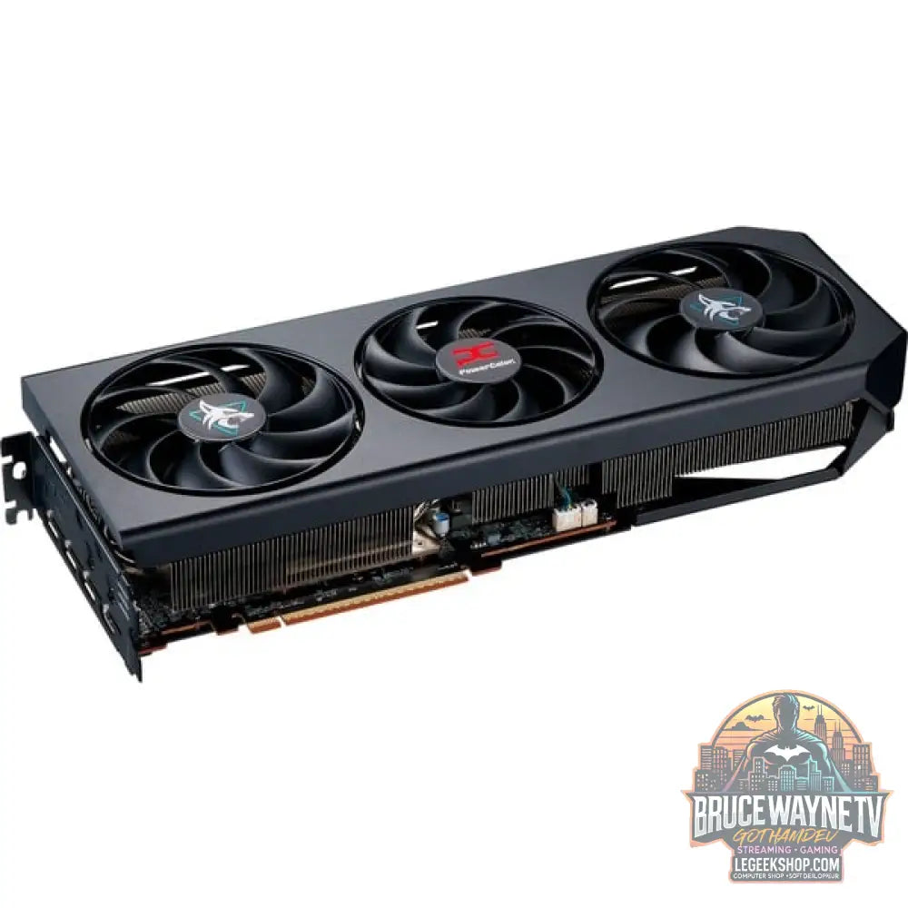 PowerColor Radeon RX 9070 XT Hellhound 16GB OC, carte graphique noir, RDNA4, GDDR6, 3x DisplayPort, 1x HDMI - PowerColor - vue 3