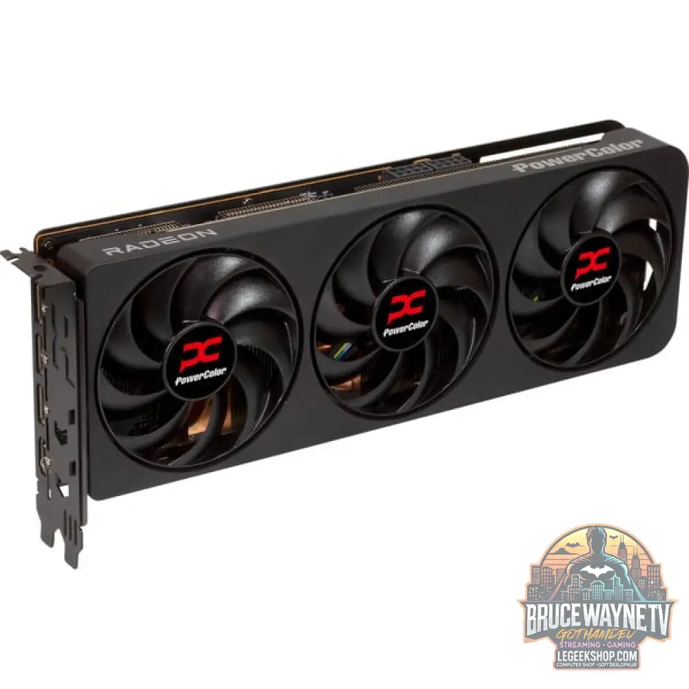 PowerColor Radeon RX 9070 XT Reaper 16GB, carte graphique noir, RDNA4, GDDR6, 3x DisplayPort, 1x HDMI - PowerColor - vue 3