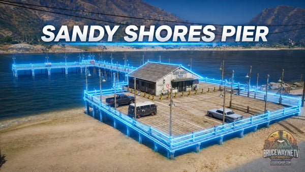 Sandy Shores Pier MLO FiveM - Quai Bois - Boutique Appats - Marche - Cafe Vue Lac - FiveM MLO