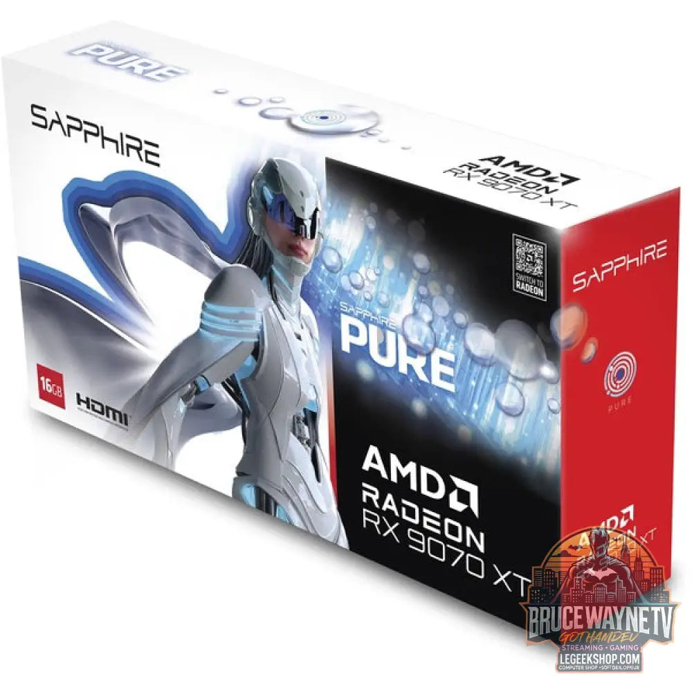 SAPPHIRE Radeon RX 9070 XT Pure, carte graphique blanc, RDNA4, GDDR6, 2x DisplayPort, 2x HDMI 2.1 - SAPPHIRE - vue 8