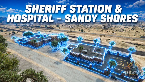 Sheriff Station et Hospital Sandy Shores MLO FiveM - 2 Batiments - Central Park - Textures Custom - FiveM MLO