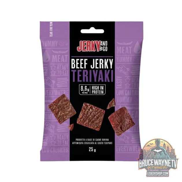 Guide d'achat : Jerky And Go Beef Jerky Teriyaki, snack de viande de bœuf séchée et fumée au goût Teriyaki de 25g (Paquet de 10)