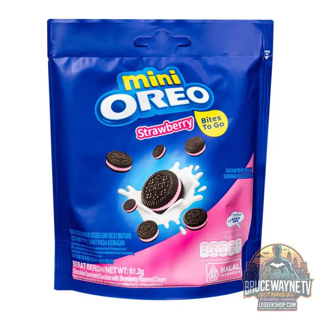 Guide d'achat : Oreo Mini Fraise, mini biscuits avec crème goût fraise de 61,3g (Pack de 24)