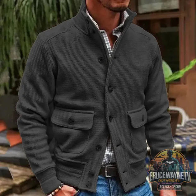 Guide d'achat : Veste Homme Col Montant Tricot Couleur Unie Décontractée Polyester