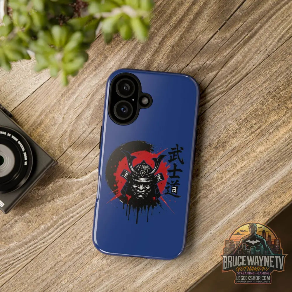 📱 samurai phone case Bleue foncé – coque renforcée iPhone 📱 - Phone Case
