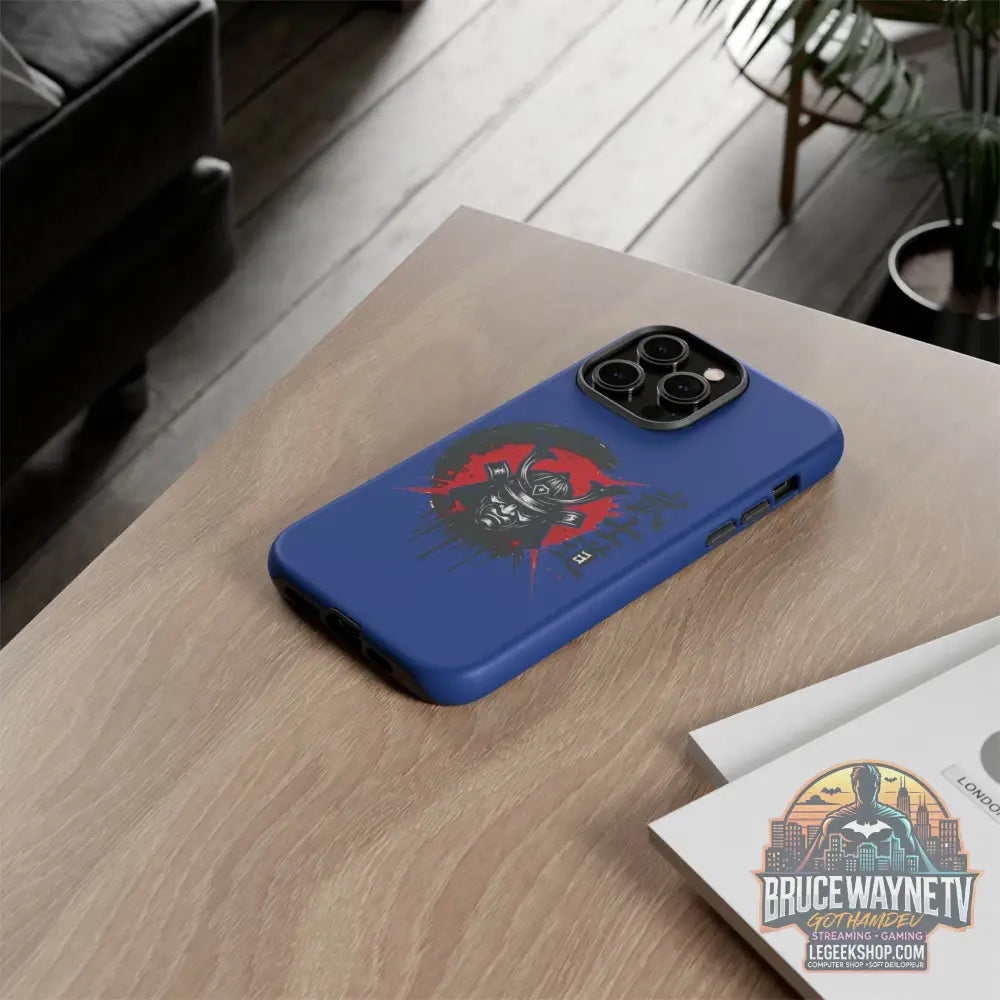 📱 samurai phone case Bleue foncé – coque renforcée iPhone 📱 - Phone Case