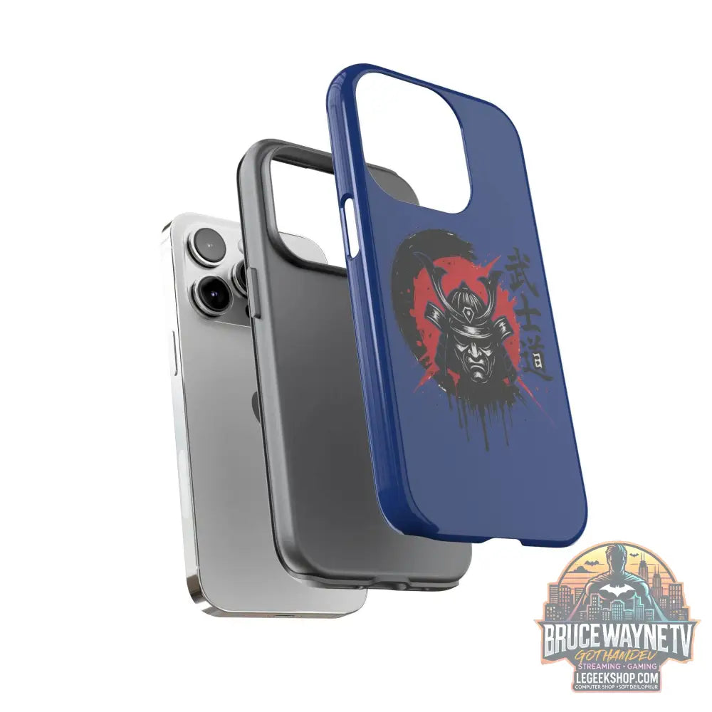 📱 samurai phone case Bleue foncé – coque renforcée iPhone 📱 - Phone Case