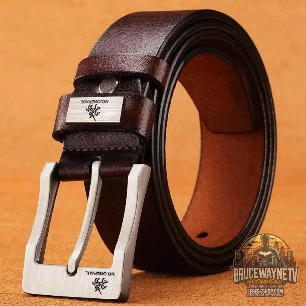 Ceinture en Cuir Véritable avec Boucle pour Homme, Accessoire de Styliste de Qualité Supérieure | Wayne Outfitters - Legeekshop