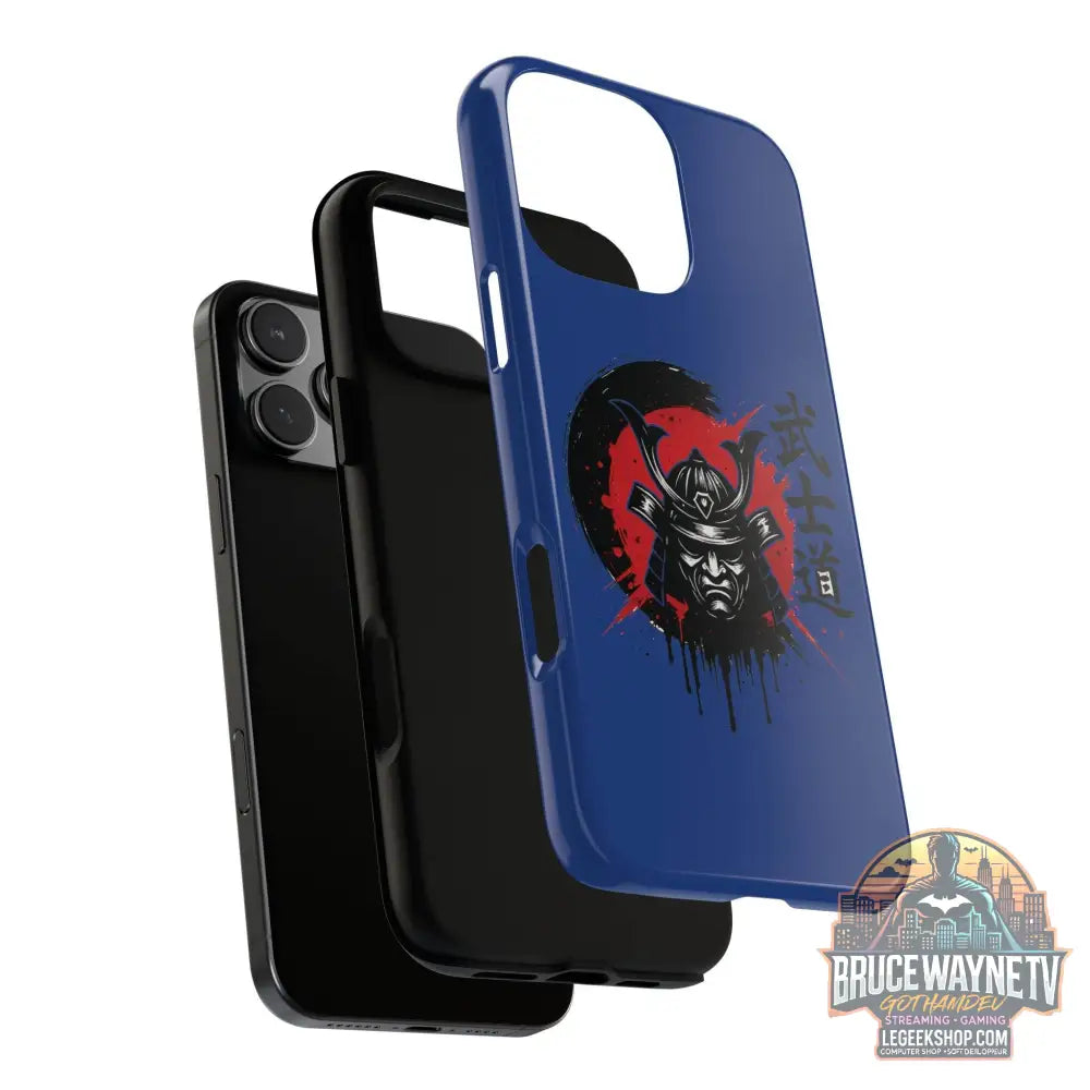 📱 samurai phone case Bleue foncé – coque renforcée iPhone 📱 - Phone Case