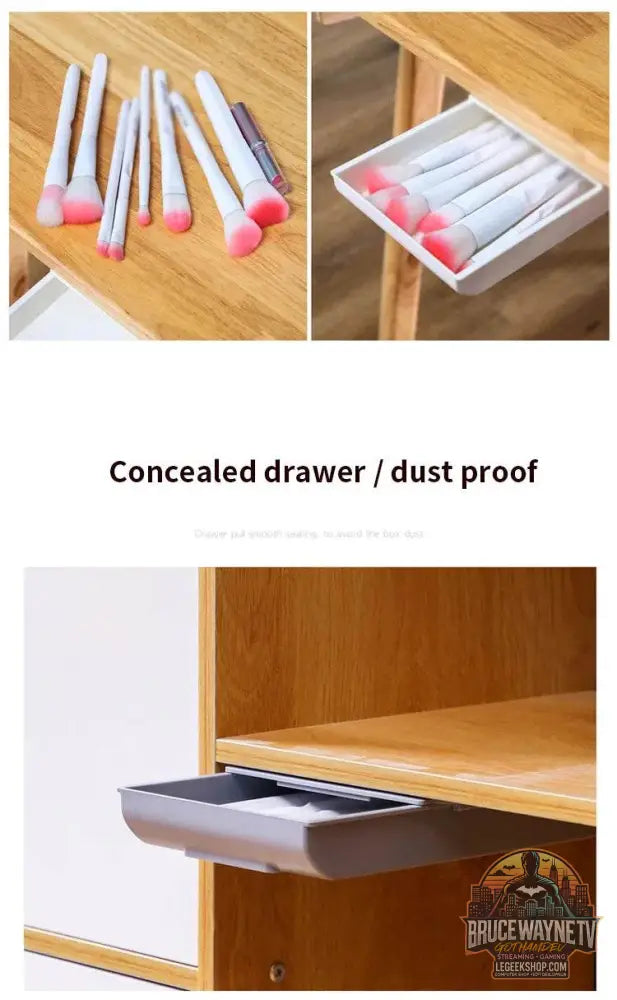 🖇️ Boîte de Rangement Cachée pour Bureau – Tiroir Auto-Adhésif Discret | Organisateur Plastique - Legeekshop