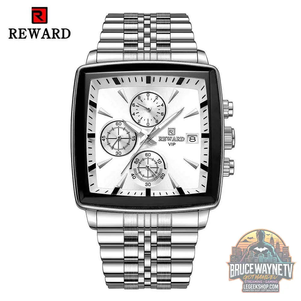 🕶️ REWARD – Montre Homme Quartz Rectangle Bleue Étanche Luxe - Legeekshop
