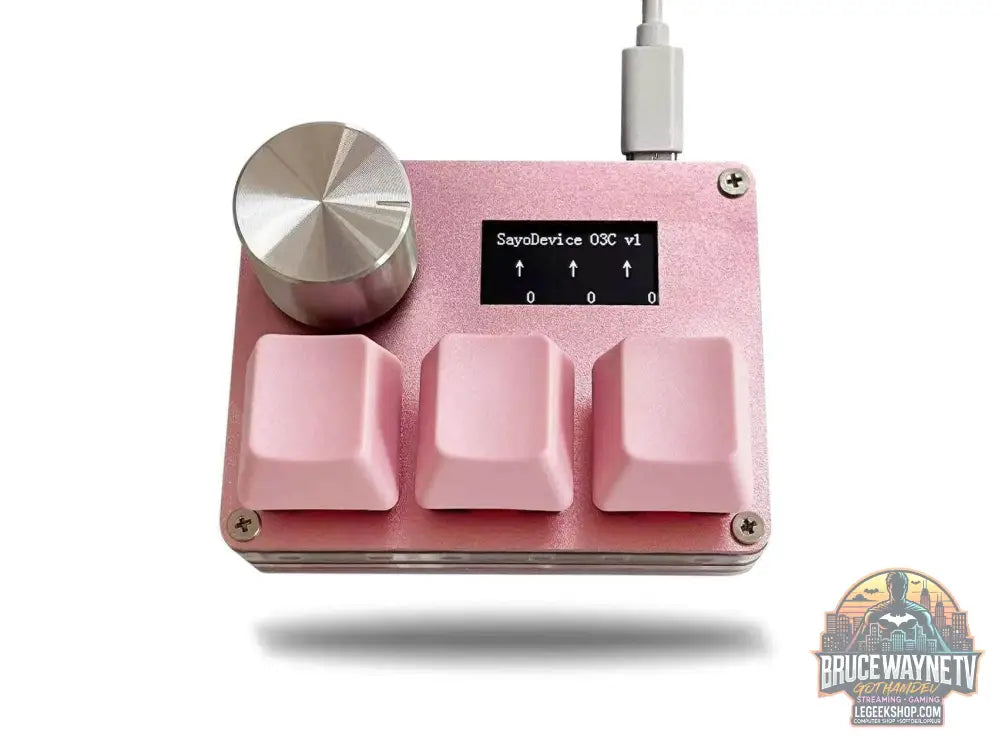 🎮 Mini Clavier Mécanique SayoDevice OSU O3C – Switchs Magnétiques Roses | Écran IPS & Ultra-Vitesse - Legeekshop