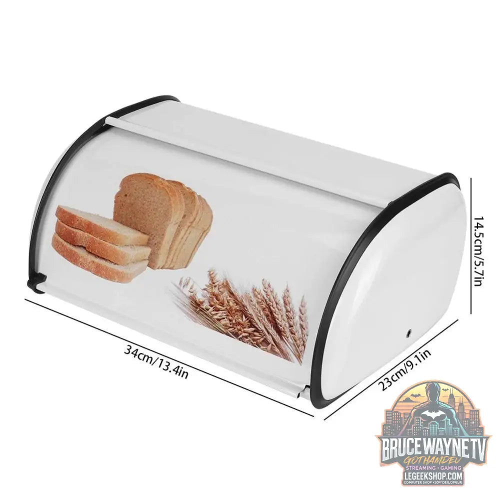 🥖 Boîte de rangement en acier inoxydable – Grand conteneur cuisine avec ouverture coulissante - Legeekshop