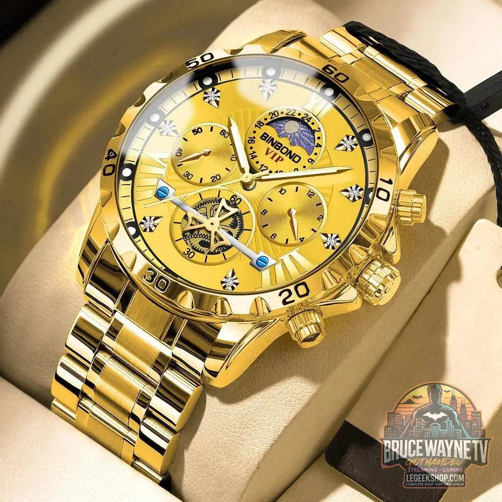 ⌚ Montre Homme BINBOND Quartz Chronographe Lune – Style Jeune & Élégant - Legeekshop