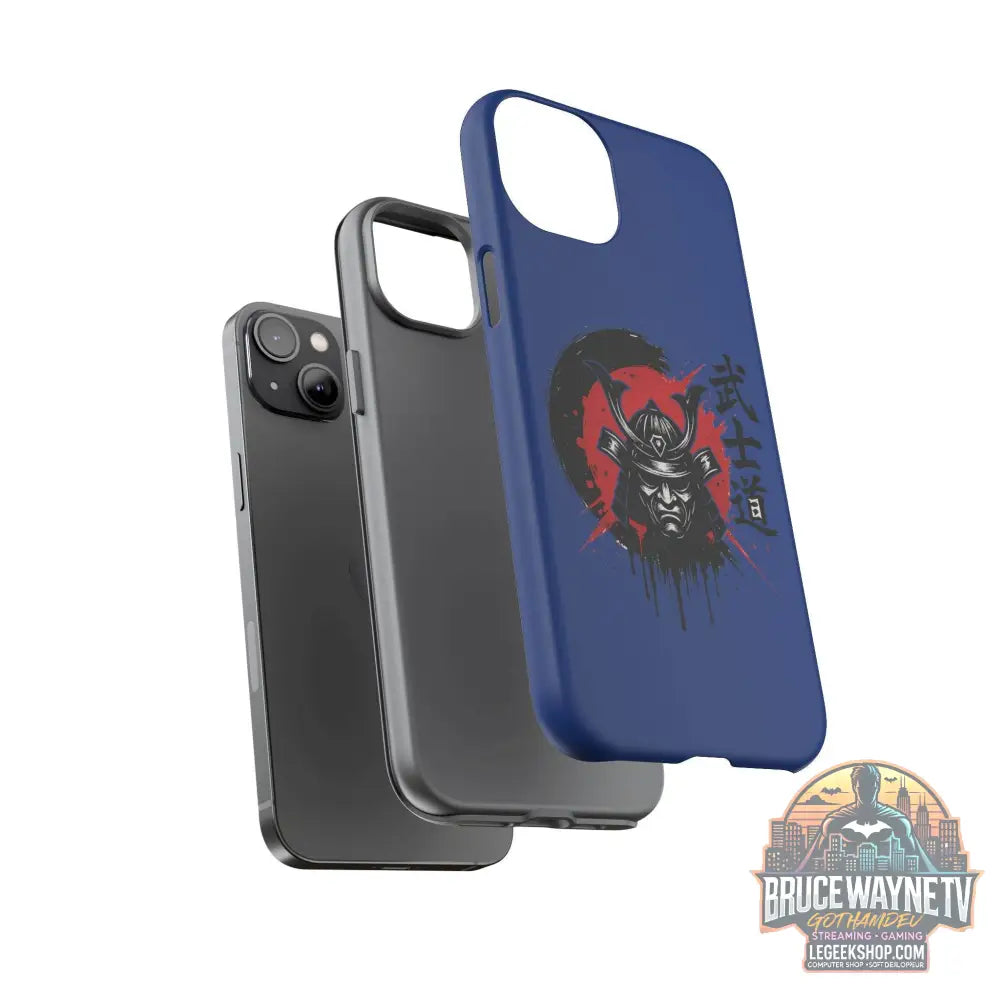 📱 samurai phone case Bleue foncé – coque renforcée iPhone 📱 - Phone Case