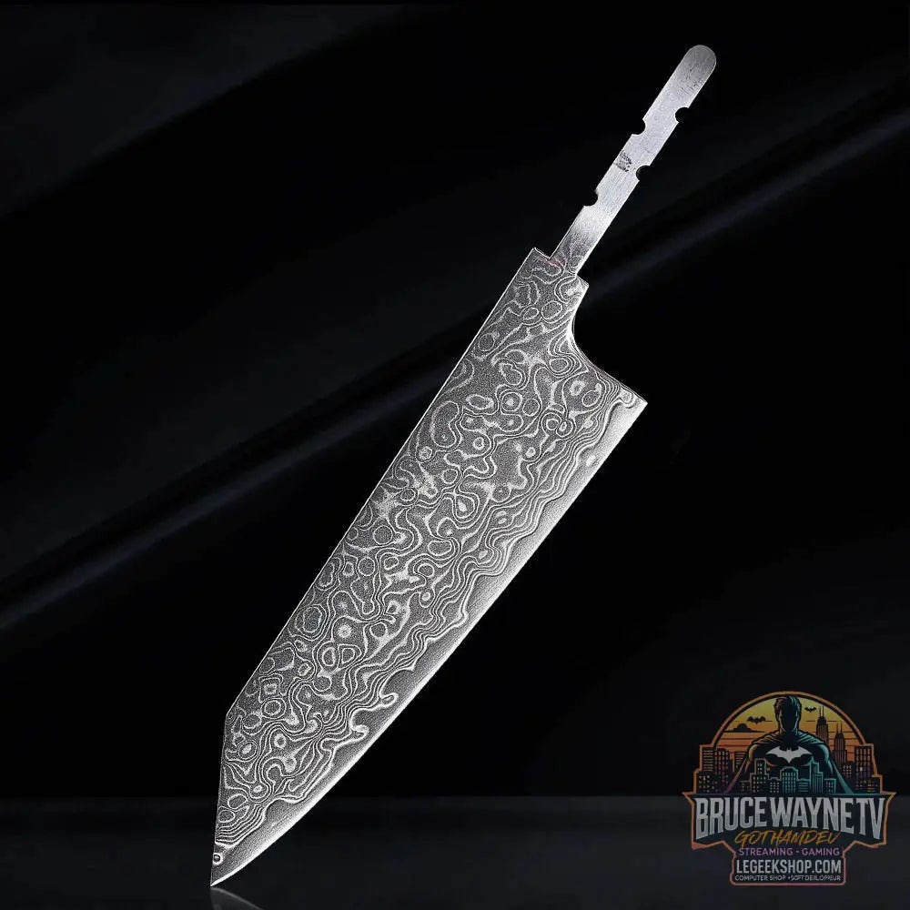 🗡️ TURWHO - Lame Japonaise Forgée Main en Acier Damascus 67 Couches (Sans Manche) - Legeekshop
