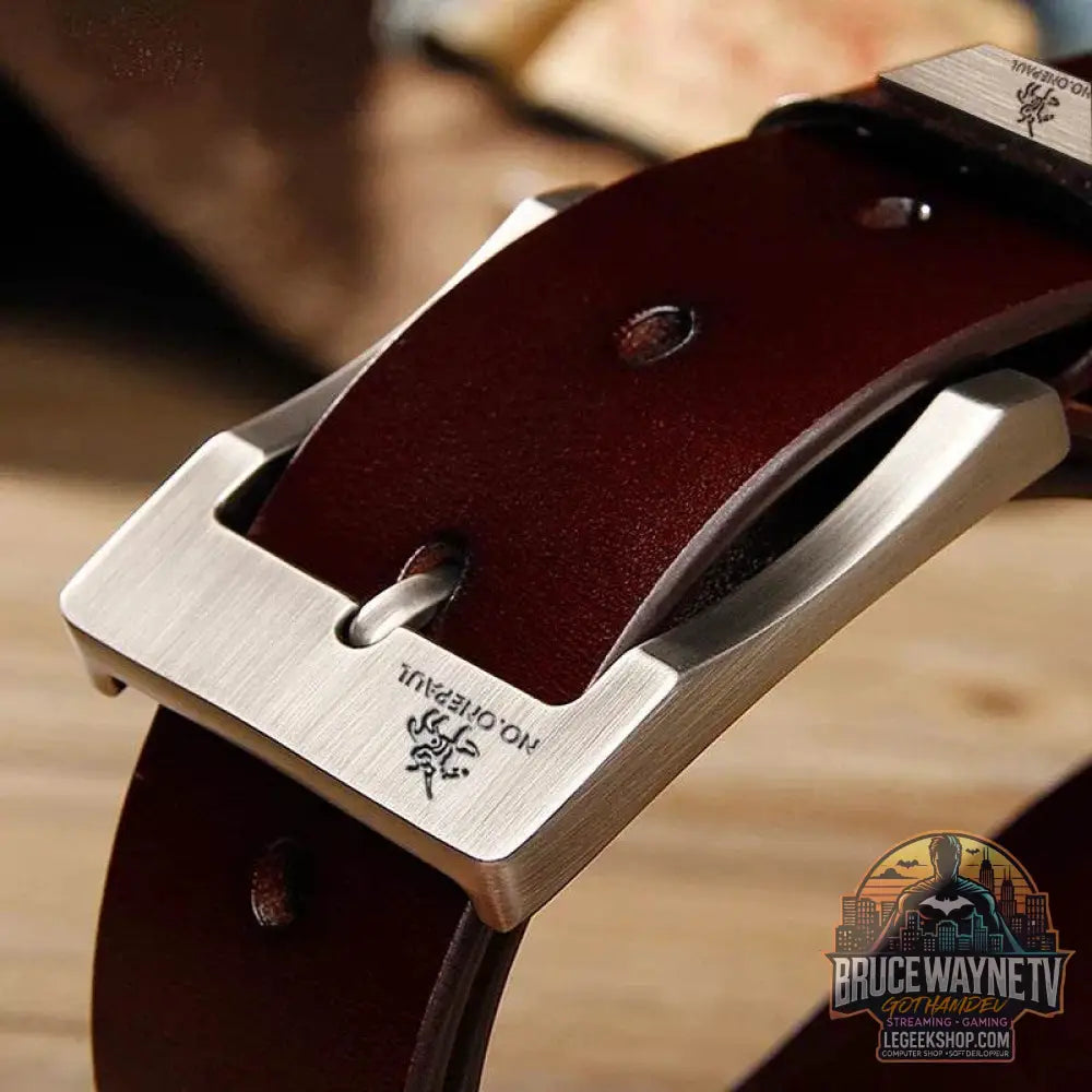 Ceinture en Cuir Véritable avec Boucle pour Homme, Accessoire de Styliste de Qualité Supérieure | Wayne Outfitters - Legeekshop
