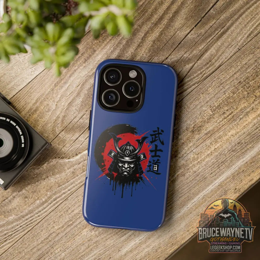 📱 samurai phone case Bleue foncé – coque renforcée iPhone 📱 - Phone Case