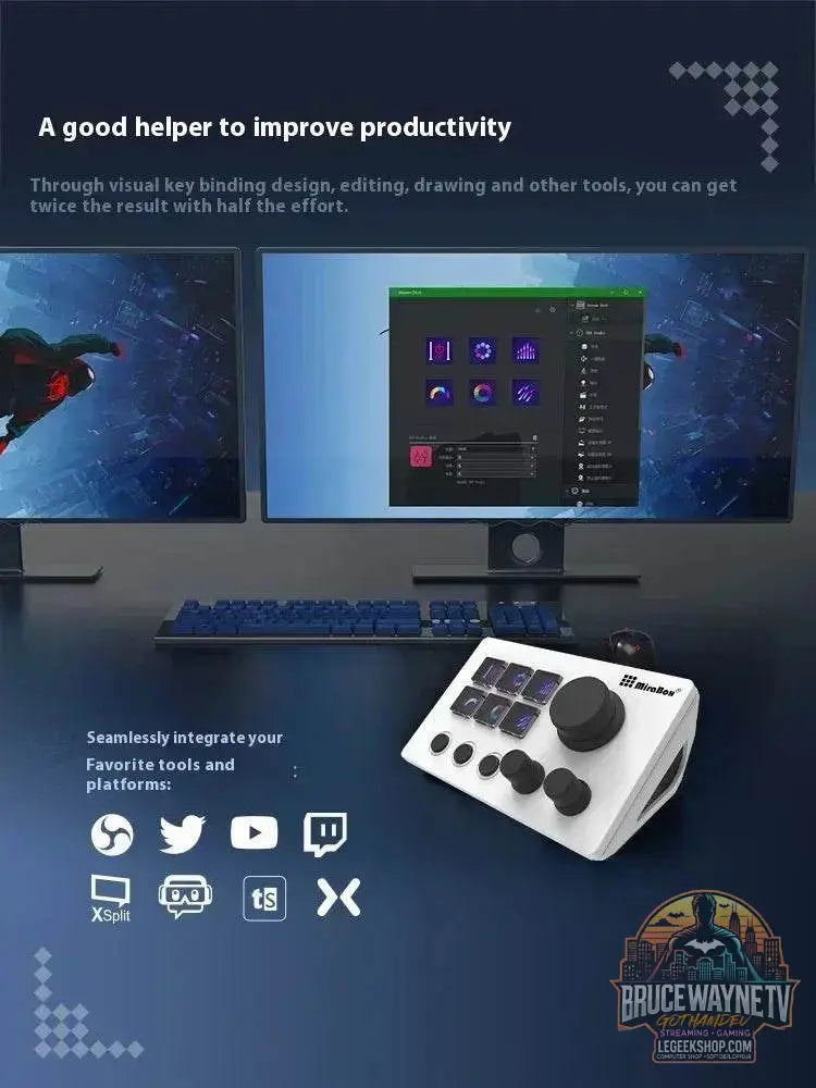 🎮 Clavier Macro Visuel Mirabox N3 – Streamdeck Personnalisable pour PC - Legeekshop