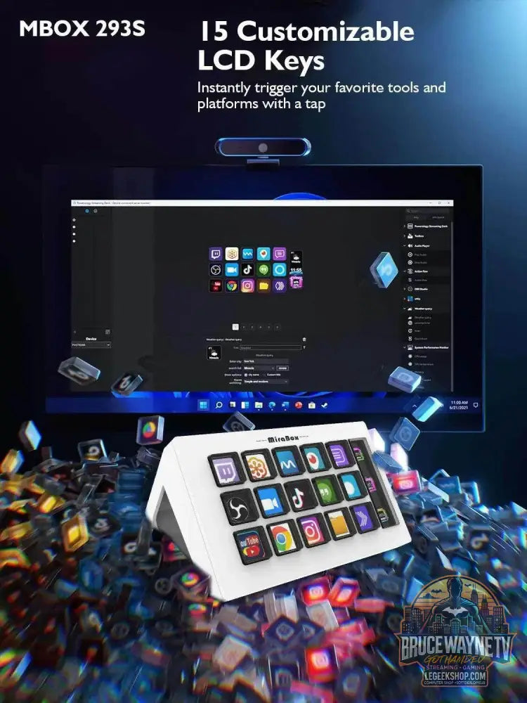 🎛️ Stream Deck Mini – Clavier Visuel 15 Touches LCD Personnalisables | Win / macOS - Legeekshop