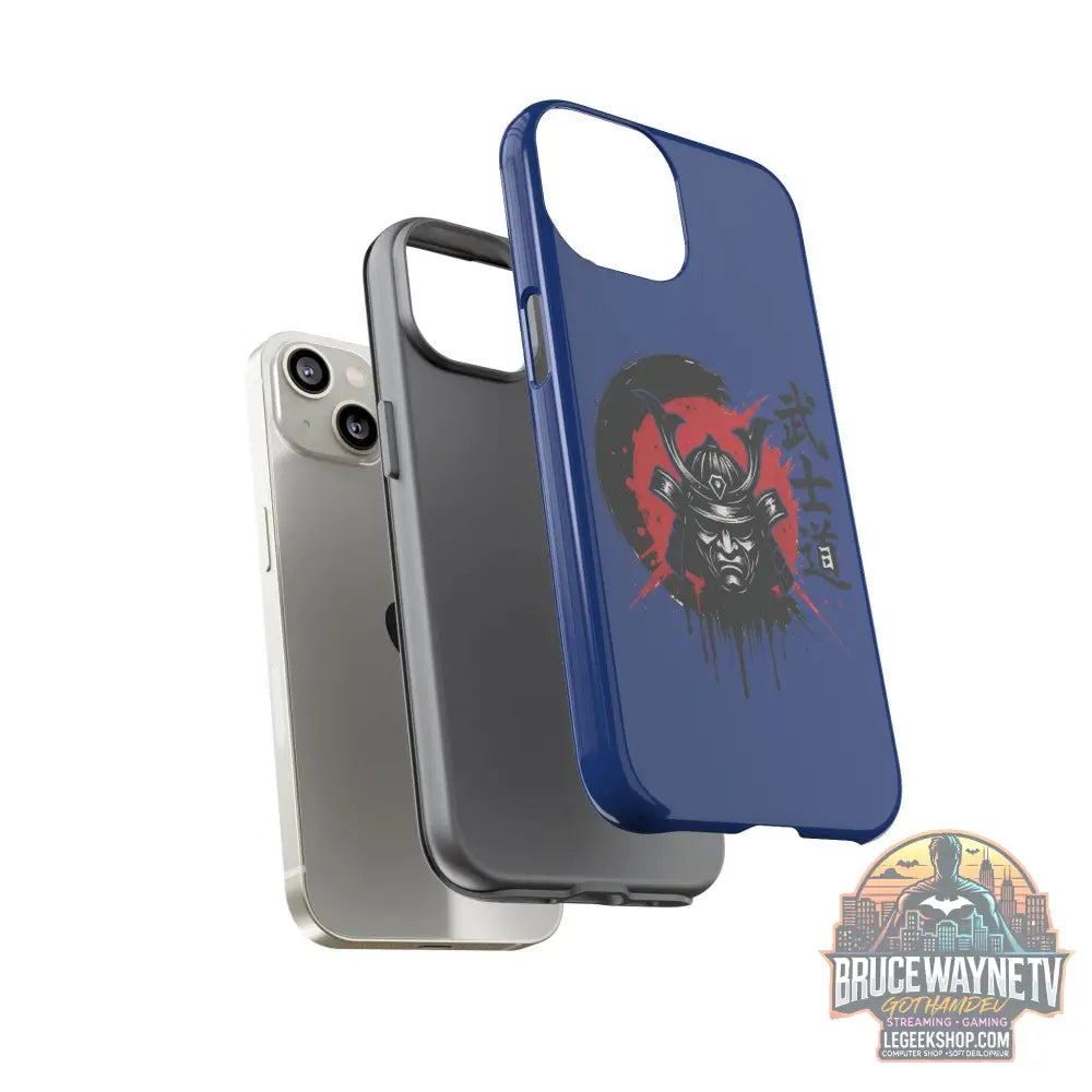 📱 samurai phone case Bleue foncé – coque renforcée iPhone 📱 - Phone Case