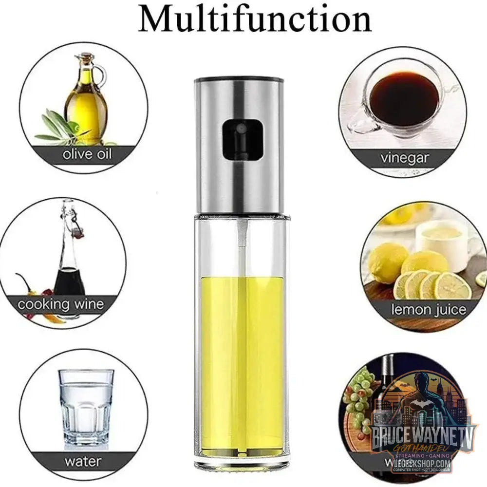 Gourmetech - Pulvérisateur d’Huile 100ml en Verre & Acier Inoxydable 🌿✨ - Legeekshop