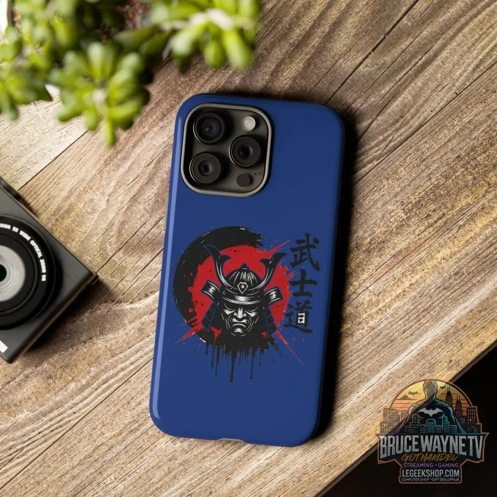 📱 samurai phone case Bleue foncé – coque renforcée iPhone 📱 - Phone Case