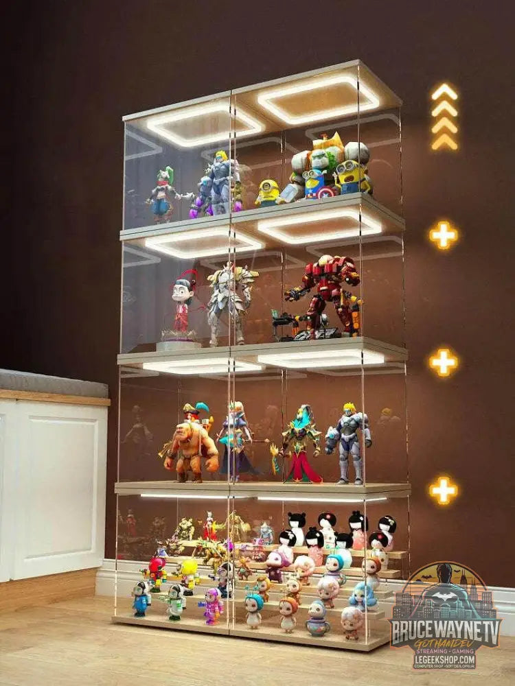 ✨ Présentoir LED Acrylique Transparent | Vitrine Figurines & Modèles - Legeekshop