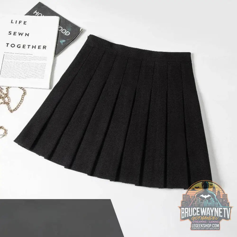 Mini Jupe Plissée de Style Coréen pour Femme, Uniforme Scolaire Marron/Noir, Mode Féminine Hiver 2024 | JORMIDEAR | Wayne Outfitters - Legeekshop