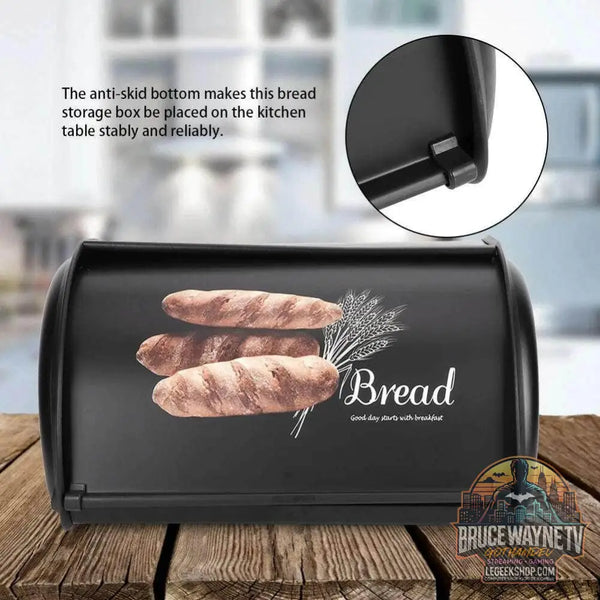 🥖 Boîte de rangement en acier inoxydable – Grand conteneur cuisine avec ouverture coulissante - Legeekshop