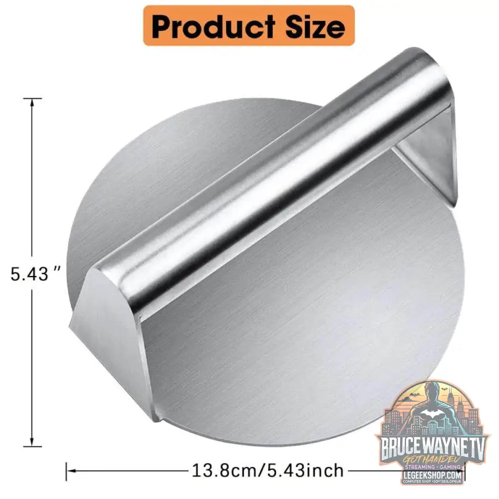 Presse à Hamburgers Acier Inox – Moule Circulaire Antiadhésif – Cuisine Maison - Legeekshop