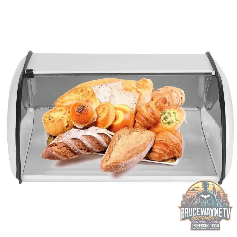 🥖 Boîte de rangement en acier inoxydable – Grand conteneur cuisine avec ouverture coulissante - Legeekshop