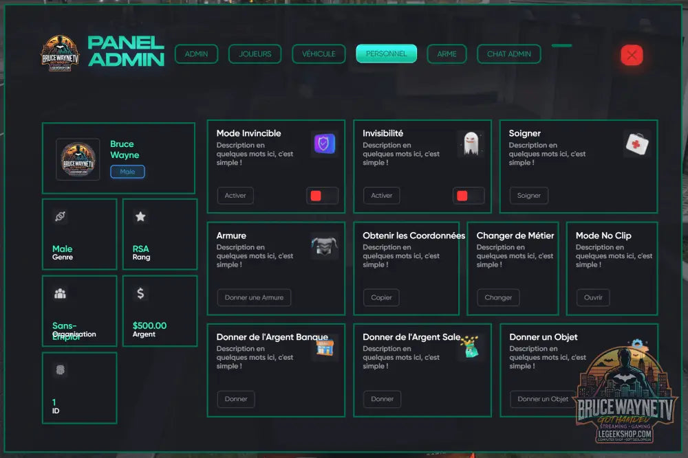 🛠 GothamDev - No Pixel 4.0 Inspired Admin Panel – QB & ESX Roleplay 🎮 - Legeekshop