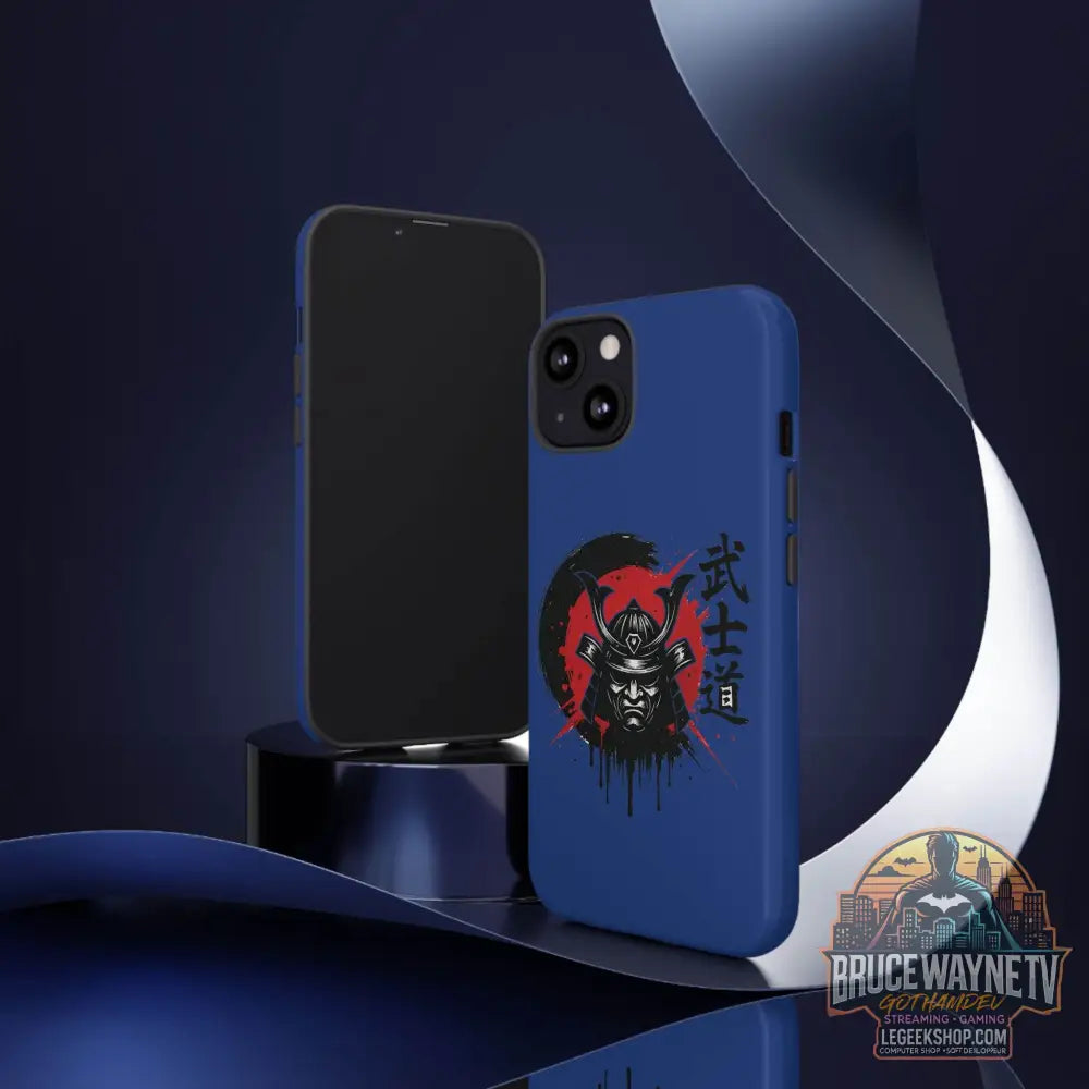 📱 samurai phone case Bleue foncé – coque renforcée iPhone 📱 - Phone Case