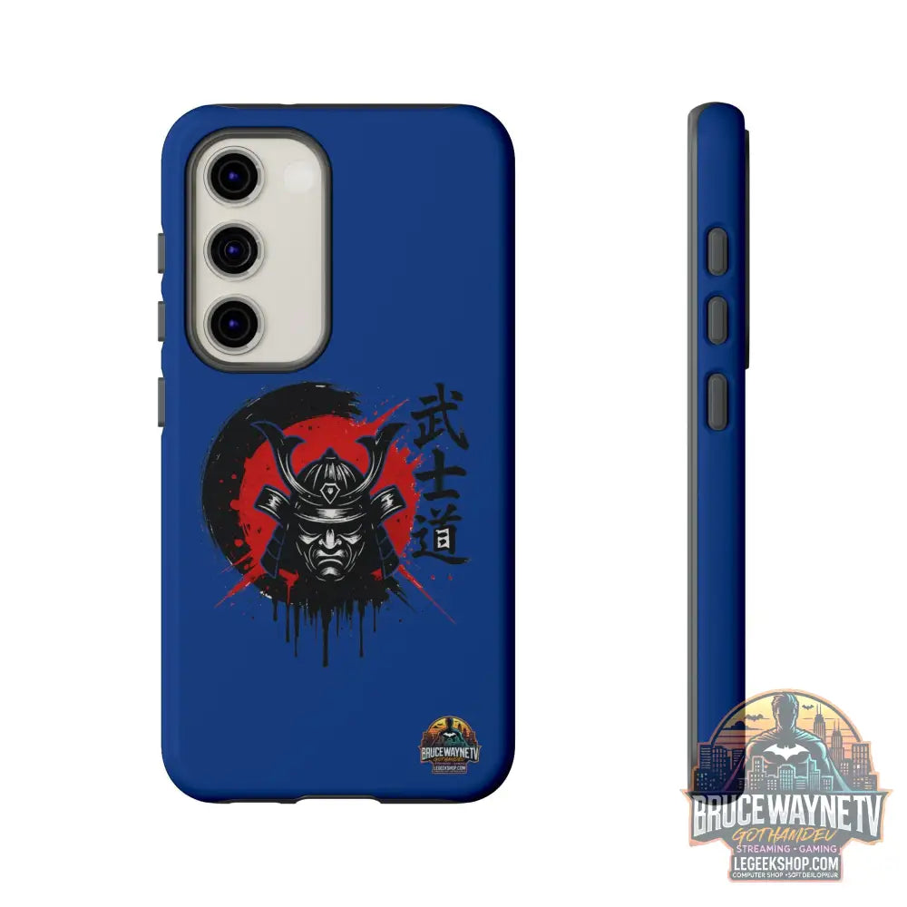 📱 samurai phone case Bleue foncé – coque renforcée Pixel & Galaxy 📱 - Samsung Galaxy S23 / Glossy - Phone Case