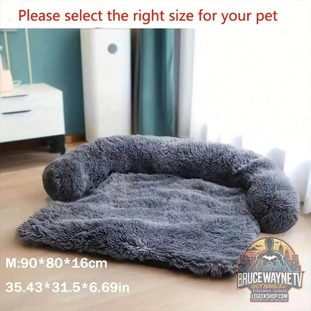🐶 Lit en peluche pour chien – Coussin double usage lavable & protecteur de canapé - Legeekshop